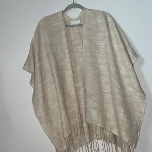 Caslon Cream Poncho Sweater